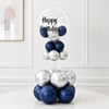Shop Chic Blue & Silver Birthday Balloon Bouquet