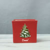 Gift Christmas Themed Personalized Red Planter Pot