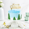 Gift Christmas Tree Cream Cake