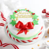 Gift Christmas Wreath and Ribbon Cake