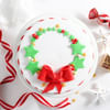 Buy Christmas Wreath and Ribbon Cake