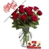 Classic Roses and Chocolates Combo