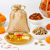Classy Treats In Golden Potli Bhai Dooj Hamper