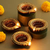 Shop Clay Diya Set with Dry Fruits