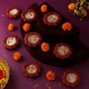Buy Clay Diyas With Petals - Set Of 8