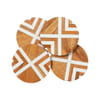 Shop Coaster - Wooden With Marble Inlay - Set Of 4