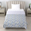 Cobalt Blue Creepers And Floral Single Bedsheet Online