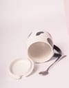 Shop Coffee Mug With Lid - Cow - Ceramic - Black And White - Single Piece