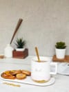 Buy Coffee Mug With Tray And Spoon - Quiet - Ceramic - Single Piece