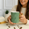 Gift Coffee Mug - X Shaped Handle - Ceramic - 350ml