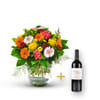 Colorful bouquet with St-Emilion
