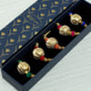 Buy Colorful Velvet Beads and Gota Patti Set of Five Rakhis with Doda Barfi