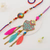 Gift Colour Burst Family Rakhi Set Of 4