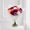 Colourful 15 Roses Bouquet Online