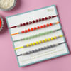 Buy Colourful Beads And CZ Rakhi (Set of 5)