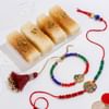 Colourful Bhaiya Bhabhi Rakhi With Sweets Online