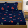 Shop Colourful Hearts Printed Double Bedsheet