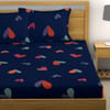 Shop Colourful Hearts Printed Double Bedsheet