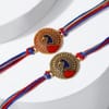 Gift Colourful Peacock Rakhi Set with Channa Barfi