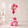 Cool Didi Pink Gold Balloon Arrangement for Rakhi