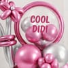 Buy Cool Didi Pink Silver Balloon Arrangement for Rakhi