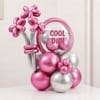 Shop Cool Didi Pink Silver Balloon Arrangement for Rakhi