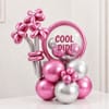 Cool Didi Pink Silver Balloon Arrangement for Rakhi