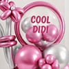 Buy Cool Didi Pink & Silver Balloon Bouquet for Rakhi