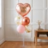 Shop Cool Didi Rose-Gold Heart Balloon Arrangement for Rakhi