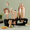 Copper Bar Tools Set With Wooden Stand Online