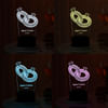 Buy Couple Ring Personalized LED Lamp - Black Base