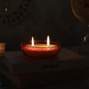Buy Crackled Glass Votive With Midnight Rose Aroma Candle