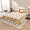 Cream Caress Super King Bedsheet With Pillow Covers