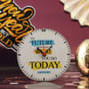 Create Your Future Personalized Wooden Table Clock