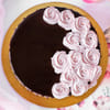 Gift Creme Rose Decorated Chocolate Cake