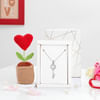 Crochet Heart And Key Pendant Combo Online