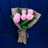 Gift Crochet Pink Tulip Bouquet - Single Piece