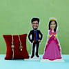 Crystal Kundan Pachhi Work Bhaiya Bhabhi Rakhis with Personalized  Bhaiya Bhabhi Caricature Online