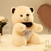 Gift Cuddle Me Teddy Bear With Personalized Heart Panel
