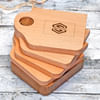 Shop Cup Shaped Wooden Coasters- Customized with Logo & Company Name