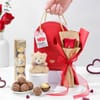 Gift Cupid Teddy, Chocolate and Rose Hamper
