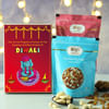 Customized Wooden Diwali Frame with Dry Fruits Online