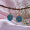 Cute Blue Floral Earrings Online