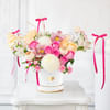 Gift Cute Bow Cake And Lavish Arrangement Combo