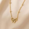 Cute Bow Gold Necklace