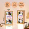 Gift Cute Glow Personalized Wooden LED Photo Frame For Her
