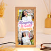 Shop Cute Glow Personalized Wooden LED Photo Frame For Her