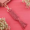 Cute Maroon Macrame Bag Charm Online