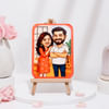 Cute Personalized Caricature Photo Frame For Couples