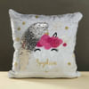 Gift Cute Unicorn Personalized Sequin Cushion